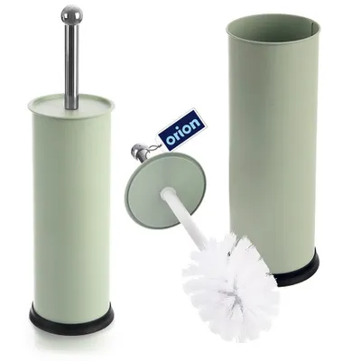 Produktbild von Orion Toilettenbürste Klobürste Klobürstenhalter WC-Bürste mit Ständer aus Metall grün GREENISH 10x38,5 cm