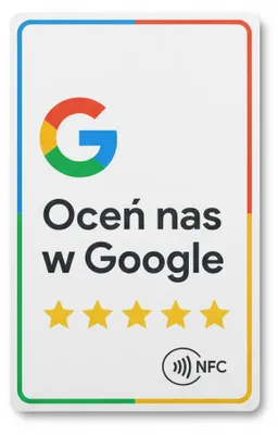Zdjęcie produktu dla Karta NFC Oceń nas w Google 85x54 mm do opinii klientów