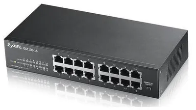 Obrázok produktu pre DSIT Zyxel 16-portový GS1100 switch bez správy (VA-GS-1100-16)