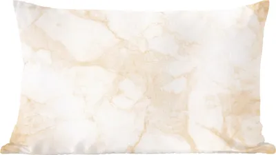 Produktbild von MuchoWow® Zierkissen Sofakissen Wohnzimmer Dekokissen 50x30 cm Marmor - Weiß - Gold - Luxus - Wohnzimmerdekoration - Polster mit Photo