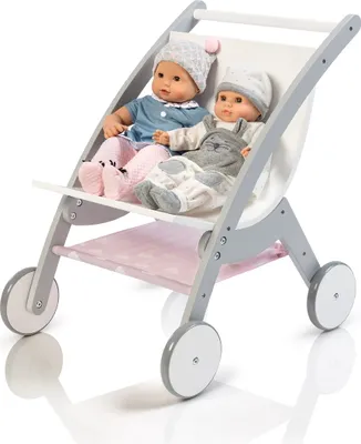 Smoby Maxi-Cosi Zwillings-Puppenwagen - Für 2 Puppen Bis 42cm | Metallrahmen