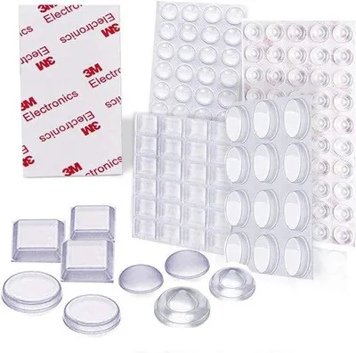 Produktbild von Elastische Dämpfer, transparent, 4 Größen, Selbstklebend, Türschutz