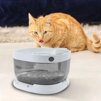 Produktbild von Katzenbrunnen - Trinkbrunnen - Volumen 7 l - USB-Betrieben - Quadratisch - ABS-Kunststoff - Weiß