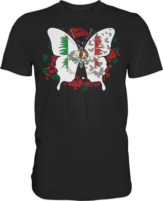 Produktbild von Mexico Schmetterling T-Shirt – Black / 5XL