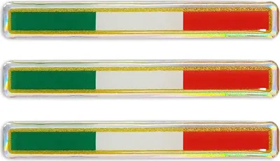 Obrázek produktu pro Nálepka 3D vlajka Itálie HQ, 3-pack