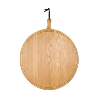 Produktbild von Dutchdeluxes Eiche Servierbrett Schneidebrett Brotschneidebrett 60 cm rund