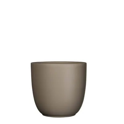 Productafbeelding van Tusca pot rond taupe mat h20xd22,5 cm Mica Decorations
