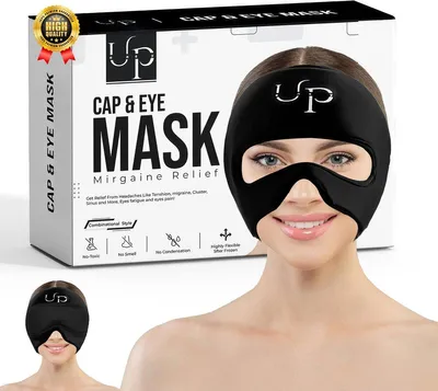 Produktbild von PromoHome® 3-in-1 Warm- und Kältetherapie Kopfmaske – Migräne-Linderungshaube für Kopfschmerzen, Entspannung, Schlaf & Stressabbau
