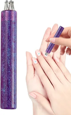 Produktbild von Nagelpunktierstift - Maniküre-Werkzeug. Nageldekorationstift - Zum Verzieren von Nägeln - Fünf Blütenblatt-Applikatoren