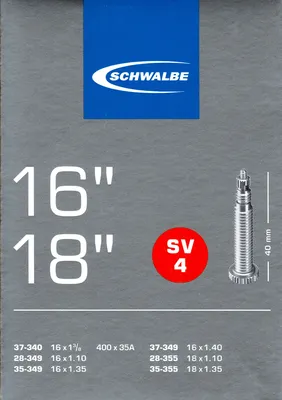 Produktbild von Schwalbe SV 4 Schlauch 16 Zoll 18 Zoll 16x1.10-1.40 18x1.10-1.35