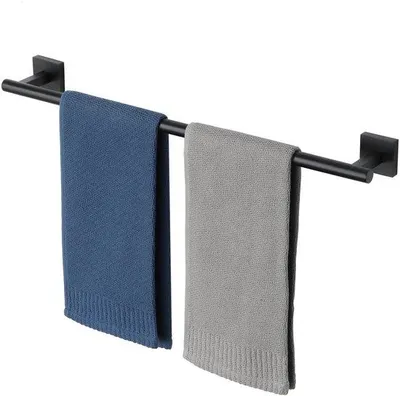 Immagine prodotto di Portasciugamani da 60 cm in acciaio inossidabile nero per il bagno