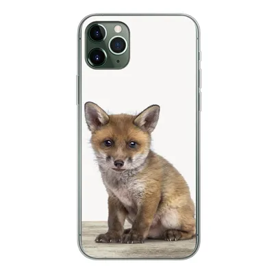 Produktbild von MuchoWow® Handyhülle Schutzhülle Hülle für iPhone 11 Pro Max Fuchs - Baby-Fuchs - Kinder - Mädchen - Jungen Silikon Softcase Handy Hülle - Schutz