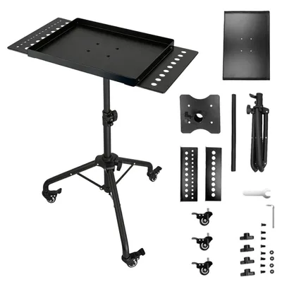 Produktbild von Mobile Werkbank - Höhenverstellbar 60-90 cm - Werkzeugtisch - Werkzeugwagen mit Metallablage