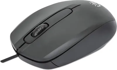 Produktbild von Manhattan 190190, Beidhändig, Optisch, USB Typ-A, 1000 DPI, Schwarz
