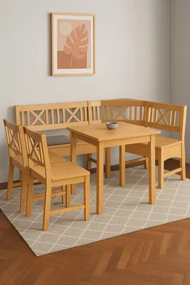 Produktbild von Emoebel24 Kücheneckbank klein- Sitzbank- Eckbank- Eckbank Esszimmer- Küchenmöbel- Sitzbank Esszimmer- Eckbank Küche- Essgruppe Merlin 135x175 cm