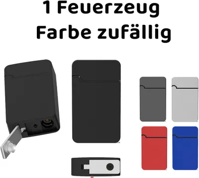 Produktbild von Atomic Elektronik Feuerzeug, Blaue Jetflamme mit Zigarrenbohrer, Metallic Farbe zufällig