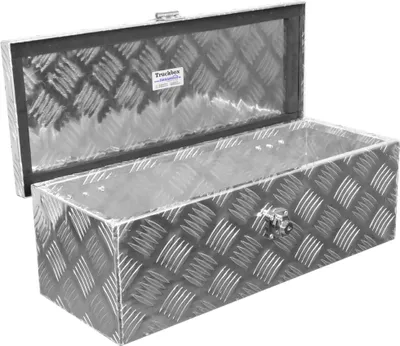 Produktbild von Truckbox D024 Deichselbox, Werkzeugbox, Alu Riffelblech, Alubox, Staukasten, Anhängerkiste - ca. 22 Liter