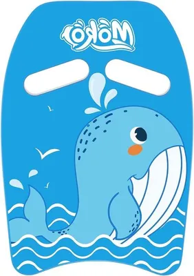 Produktbild von Famanu Schwimmkickboard Kinder - Blaues Wellenwal-Design