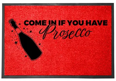 Produktbild von TabPrint Fußmatte Rot 40x60 cm mit Spruch 'Come In'