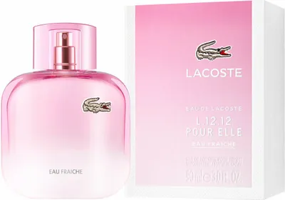 Zdjęcie produktu dla Lacoste L.12.12 Eau Fraiche Pour Elle, Kobiety, 90 ml, Butelka jednorazowa, Grejpfrut, Mandarynka, Różowy pieprz, Jaśmin, Magnolia, Woda, Paczula