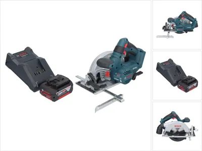 Produktbild von Bosch GKS 18V-57-2 Professional Akku Handkreissäge 18 V 165 mm Brushless + 1x Akku 4,0 Ah + Ladegerät