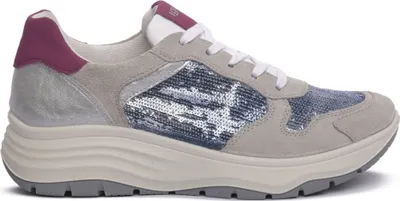 Produktbild von Ganzjährige Damen Halbschuhe mit Schnürverschluss in Grau, Modell 7663922