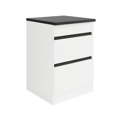 Produktbild von Küchen Schubladenunterschrank mit Arbeitsplatte Luca U636-0+ in weiß matt 60 cm breit