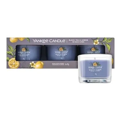 Image de Yankee Candle Bougie votive Thé & Citron 3 x 37 g