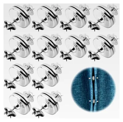 Produktbild von 12 Paare Magnete für Vorhänge, Vorhang Magnetknopf, Vorhang Verschluss Magnet, Silberne Magnete für Vorhänge, Rostfreier Vorhang Magnet, Universell Einsetzbar für Gardinen in Schlafzimmer, Küche und Büro