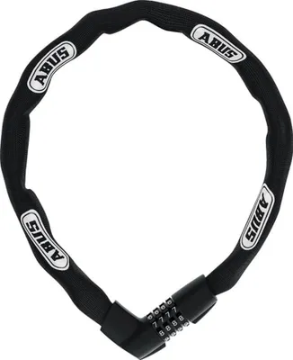Immagine prodotto di Lucchetto a catena ABUS Tresor 1385 - lucchetto a combinazione in acciaio temprato - catena quadrata di 7 mm di spessore - livello di sicurezza ABUS 7 - 110 cm - nero