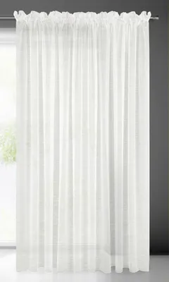 Obrázok produktu pre Design 91, Hotová záclona s riasiacou páskou - Lucy biela hladká, š. 1,4 m x d. 2,7 m