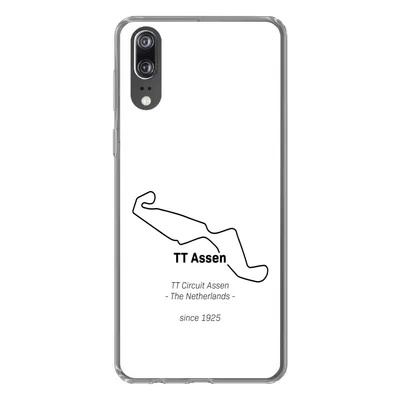 Produktbild von MuchoWow® Handyhülle Schutzhülle Hülle für Huawei P20 TT Assen - Schwarz - Weiß - Schaltung Silikon Softcase Handy Hülle - Hardcover