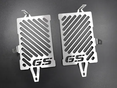 Produktbild von ZIEGER Kühlerabdeckung kompatibel mit BMW R 1200 GS LC Design Logo silber