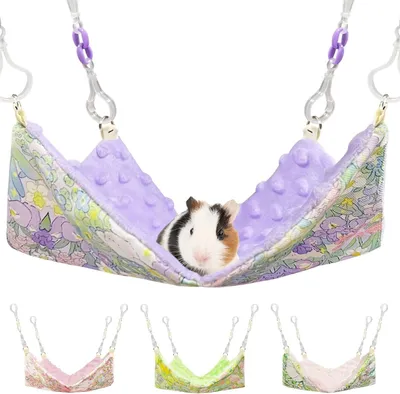 Productafbeelding van Hangmat voor Kleine Huisdieren - Zachte Pluche Bed voor Ratten, Hamsters en Chinchilla's
