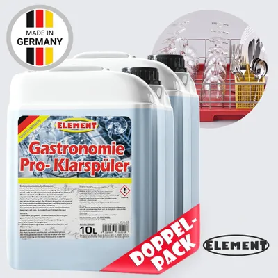 Produktbild von Element Klarspüler für gewerbliche Spülmaschinen flüssig | 20 Liter | Maschinenspülmittel Profi für gewerbliche | Spülmaschinen Geschirrspülmittel
