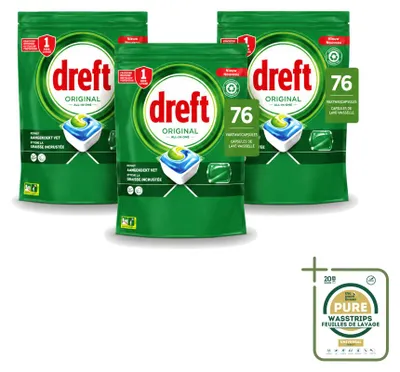 Produktbild von 3 x Dreft All-in-One Original Spülmaschinentabs - Vorratspackung - 3 Stücke