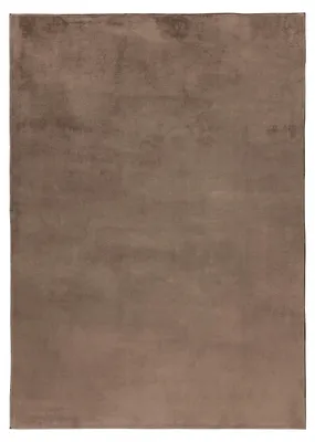 Produktbild von Padiro Stilvoller Kurzflor-Teppich 160 x 230 cm - Dunkelbeige - modernes Uni-Design - für Fußbodenheizung - aus Polyester