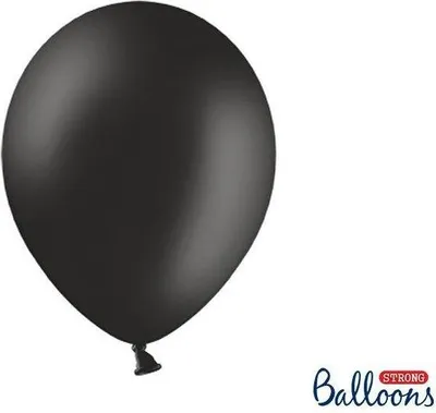 Zdjęcie produktu dla Balony lateksowe Strong, Czarne, Pastel Black, 30cm, 10 szt.