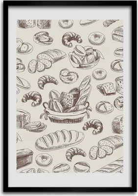 Produktbild von Bild - Bilderrahmen - Foto - 70 cm x 100 cm - MDF - Rahmen - Wandkunst - Brot