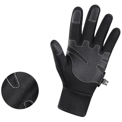 Produktbild von Touchscreen Sporthandschuhe fr Handy isoliert Anti-Rutsch Gre L schwarz