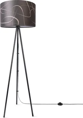 Produktbild von Stehlampe Wohnzimmer Lampenschirm Stoff Stehleuchte Leselampe Abstrakt Vintage