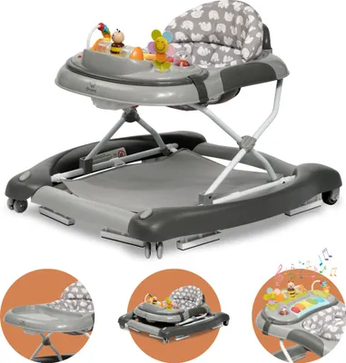 Produktbild von 4in1 Gehfrei Baby Lauflernwagen Schaukel Lauflernhilfe Babywalker Grau