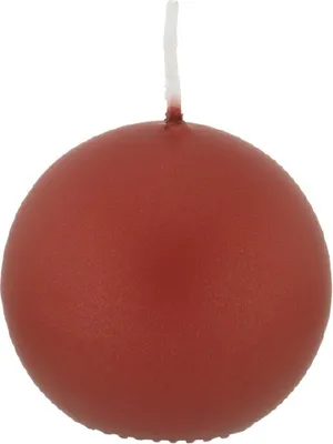 Produktbild von Kugelkerzen Weihnachtsrot xmasred mit Metalleffekt (Metallic Matt), Ø 15 cm, 2 Stück