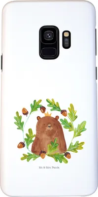Produktbild von Mr. & Mrs. Panda Samsung Galaxy S9 Handyhülle Bär König - Weiß - Geschenk, Vater, Vatertag, Papa, Teddy, Handy Schutzhülle, Hülle, Papi, Case, Dad, Cover