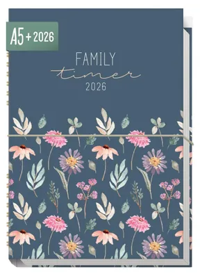 Produktbild von Family-Timer 2026 / A5+ / Flying Flowers / Häfft-Verlag