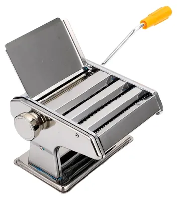 Produktbild von Manuelle Nudelmaschine aus Edelstahl für Zuhause und Gastronomie, 6 einstellbare Stufen, 3600 g, 3 mm, 4,5 mm, 8