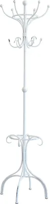 Immagine prodotto di Milani Home - appendiabiti da terra in metallo bianco, 12 ganci, per cappotti, cappelli e ombrelli, 48 x 42 x 192 cm