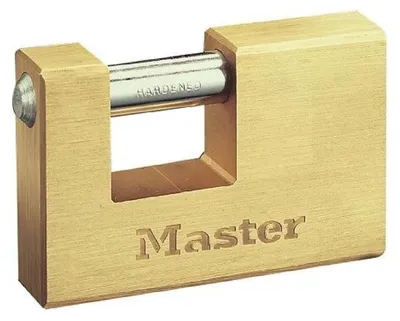 Image de Cadenas à clé laiton massif MASTER LOCK 76mm anse d.11xh.14mm 5 goupilles