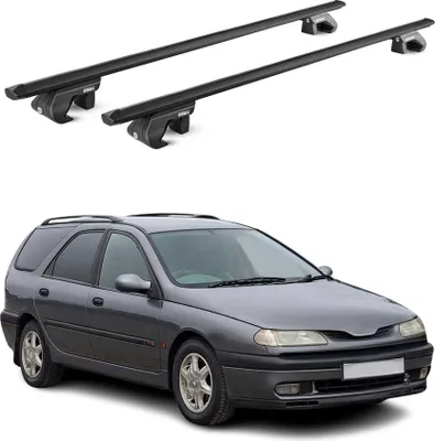 Image de Barres de toit transversales pour Renault Laguna I II Break 1996-07 Noir ABE