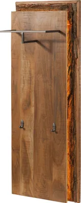 Image de MASSIVMOEBEL24 | Porte manteau en bois d'Acacia 56x27x150 naturel laqué BARK #120